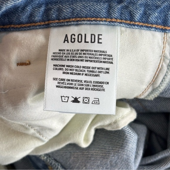 NWOT Agolde Ellis Trouser Wide Leg Baggy Lyocell Recycled Nylon Pleated Jeans - Picture 10 of 12